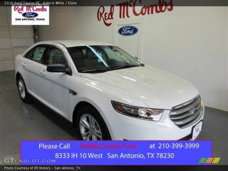 Oxford White / Dune 2015 Ford Taurus SE