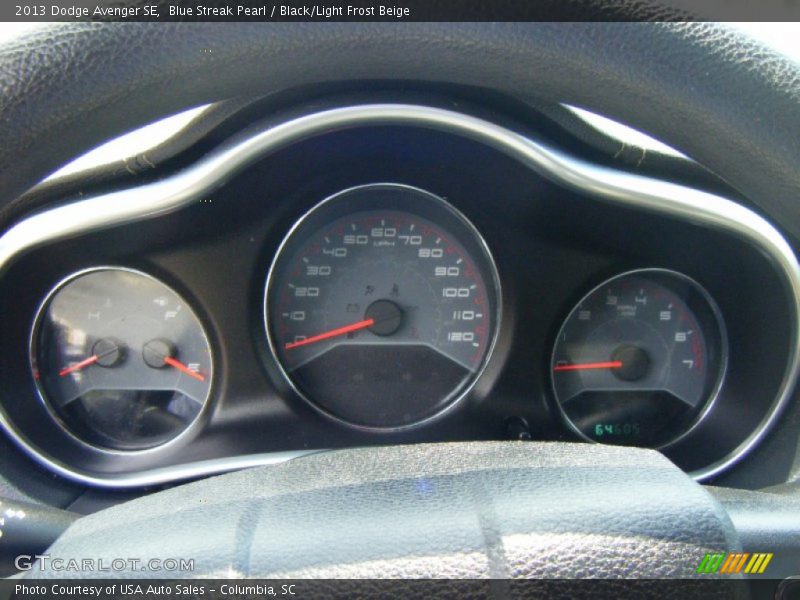 Blue Streak Pearl / Black/Light Frost Beige 2013 Dodge Avenger SE