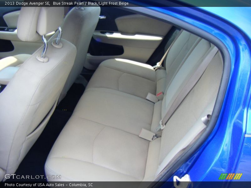 Blue Streak Pearl / Black/Light Frost Beige 2013 Dodge Avenger SE