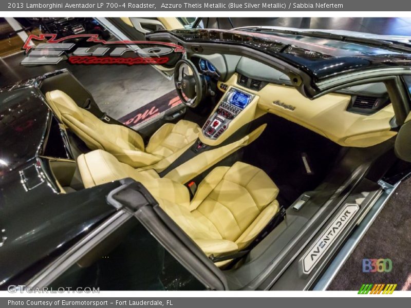 Azzuro Thetis Metallic (Blue Silver Metallic) / Sabbia Nefertem 2013 Lamborghini Aventador LP 700-4 Roadster