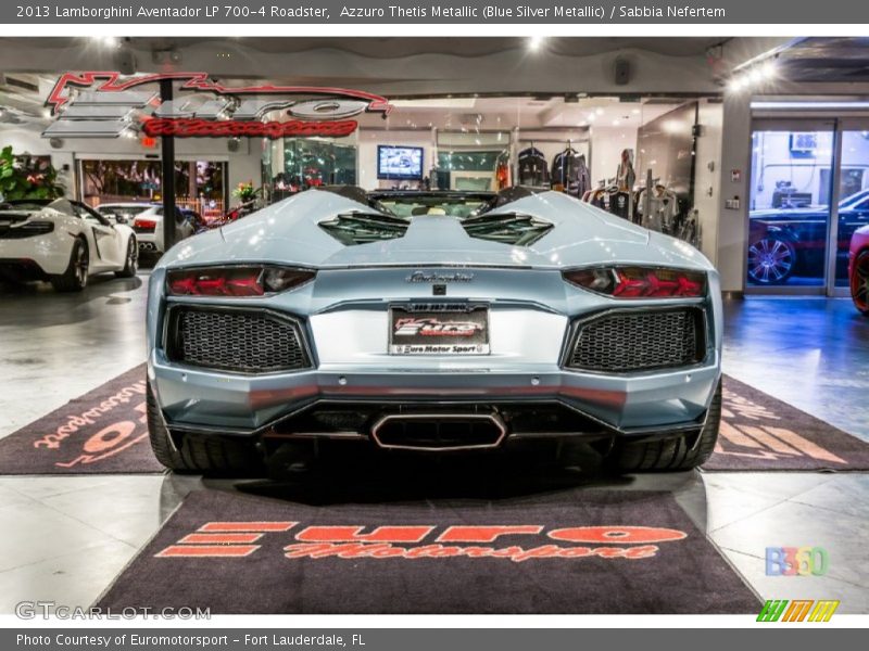 Azzuro Thetis Metallic (Blue Silver Metallic) / Sabbia Nefertem 2013 Lamborghini Aventador LP 700-4 Roadster