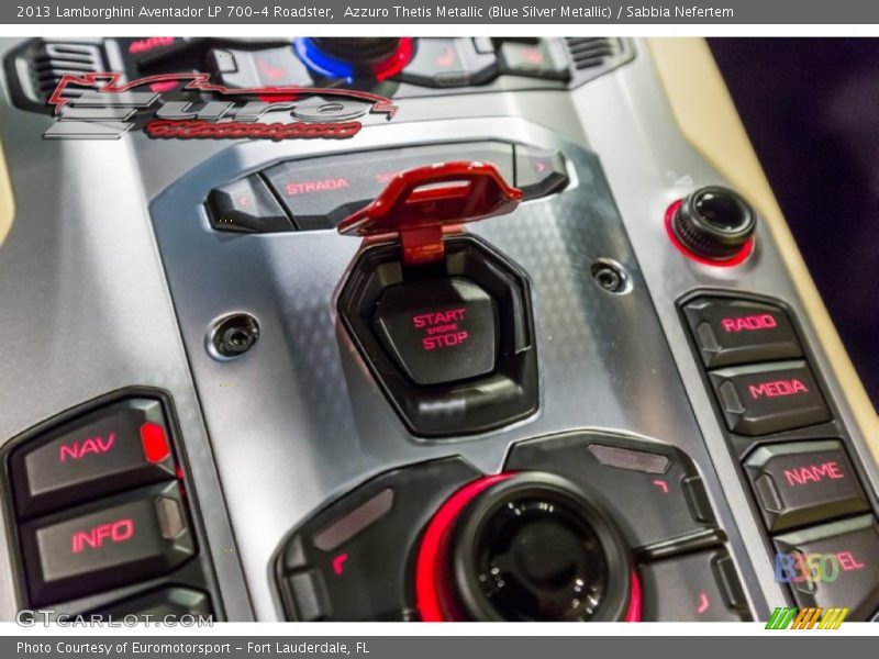 Azzuro Thetis Metallic (Blue Silver Metallic) / Sabbia Nefertem 2013 Lamborghini Aventador LP 700-4 Roadster