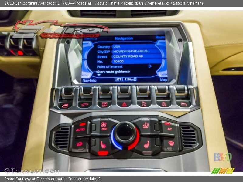 Azzuro Thetis Metallic (Blue Silver Metallic) / Sabbia Nefertem 2013 Lamborghini Aventador LP 700-4 Roadster