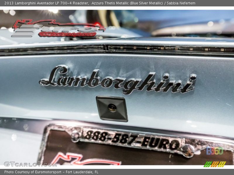Azzuro Thetis Metallic (Blue Silver Metallic) / Sabbia Nefertem 2013 Lamborghini Aventador LP 700-4 Roadster