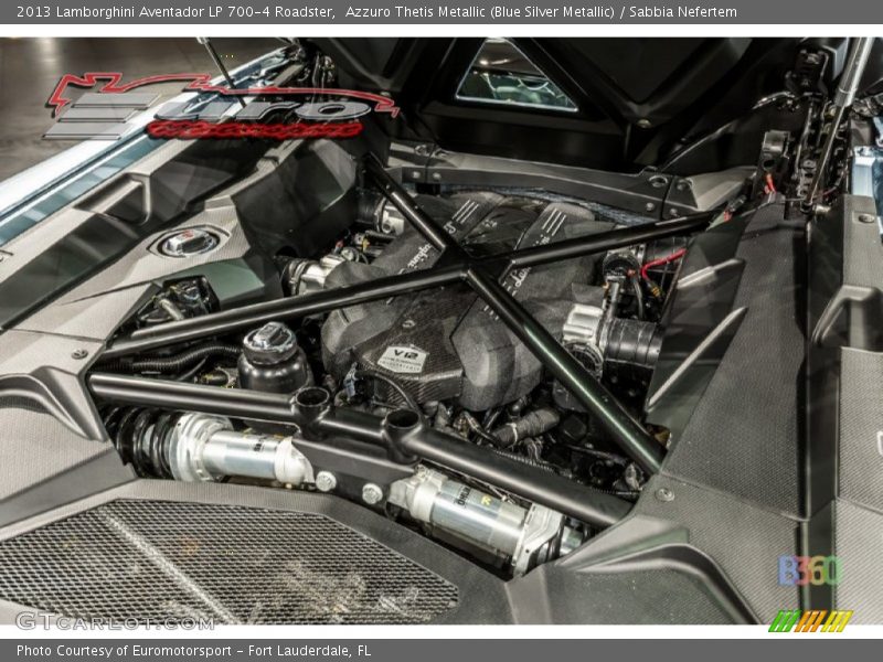 Azzuro Thetis Metallic (Blue Silver Metallic) / Sabbia Nefertem 2013 Lamborghini Aventador LP 700-4 Roadster