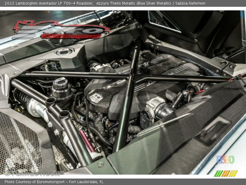 Azzuro Thetis Metallic (Blue Silver Metallic) / Sabbia Nefertem 2013 Lamborghini Aventador LP 700-4 Roadster