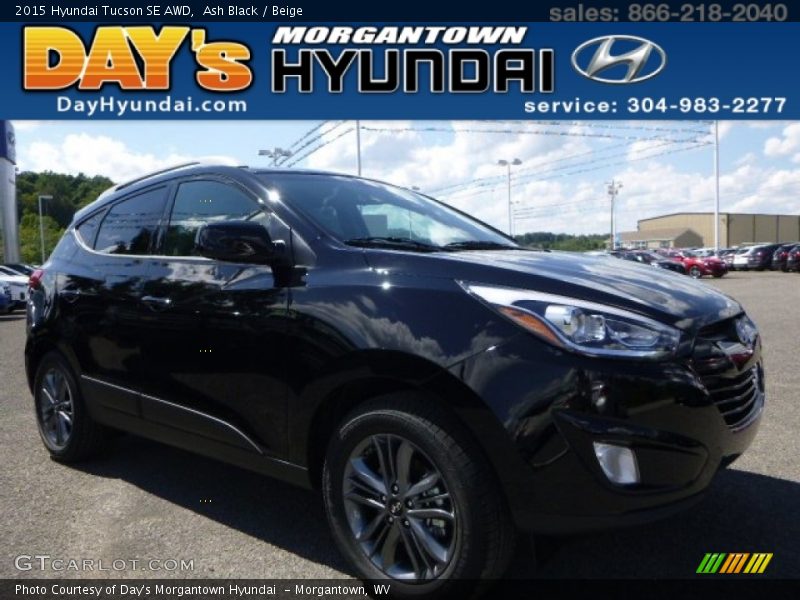 Ash Black / Beige 2015 Hyundai Tucson SE AWD