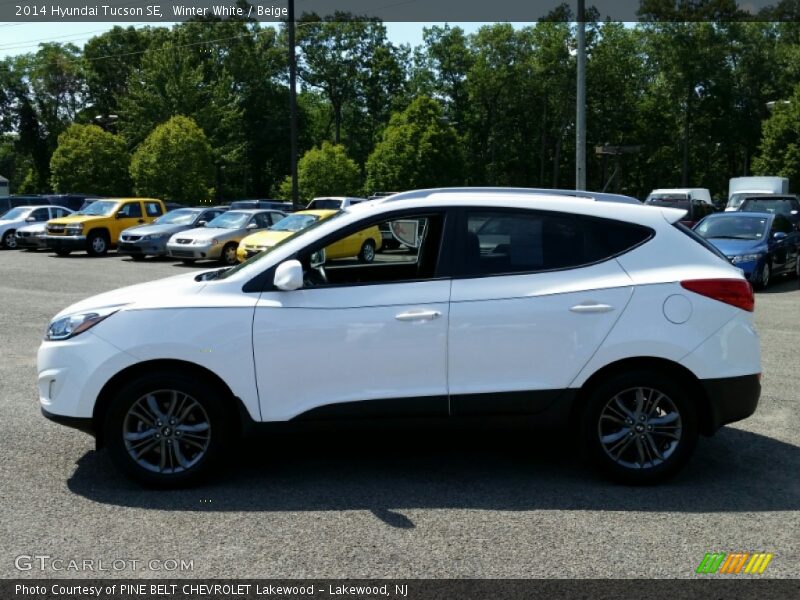 Winter White / Beige 2014 Hyundai Tucson SE