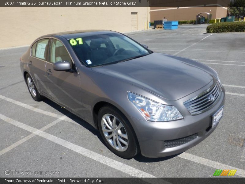 Platinum Graphite Metallic / Stone Gray 2007 Infiniti G 35 Journey Sedan