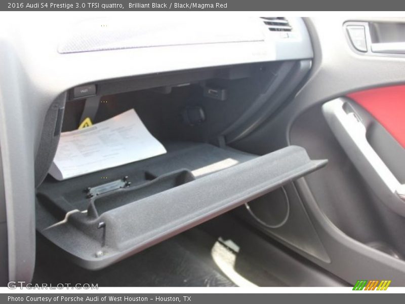 Brilliant Black / Black/Magma Red 2016 Audi S4 Prestige 3.0 TFSI quattro