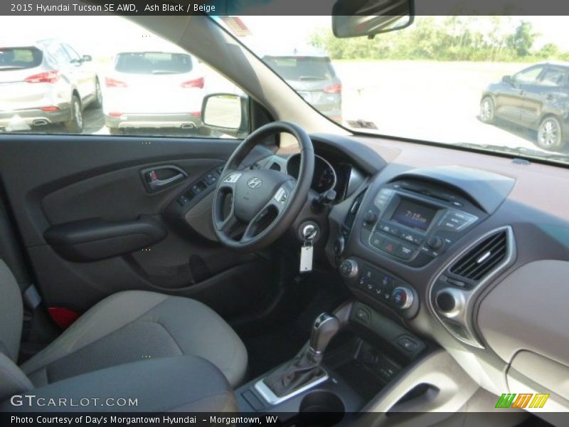 Ash Black / Beige 2015 Hyundai Tucson SE AWD