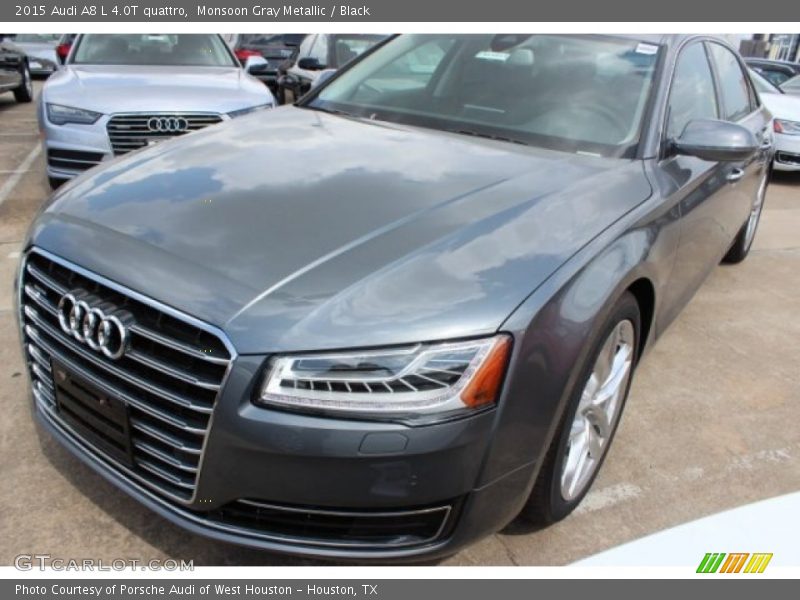 Monsoon Gray Metallic / Black 2015 Audi A8 L 4.0T quattro