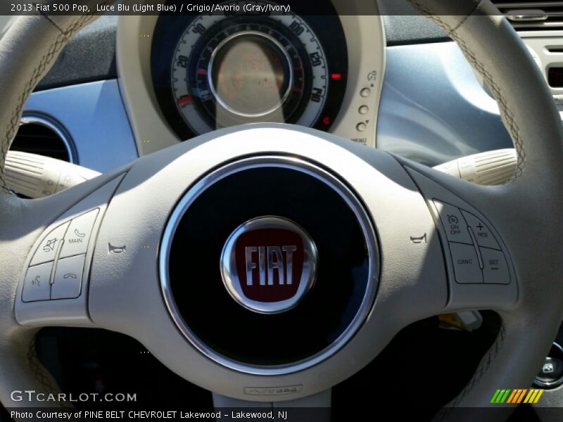 Luce Blu (Light Blue) / Grigio/Avorio (Gray/Ivory) 2013 Fiat 500 Pop