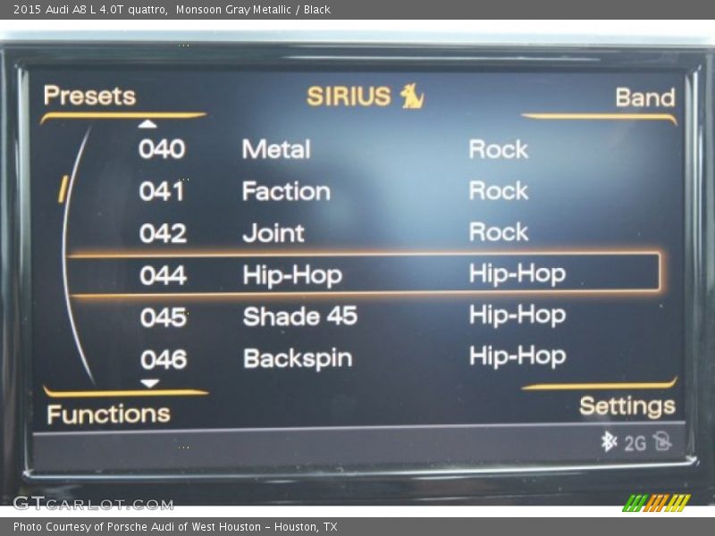 Monsoon Gray Metallic / Black 2015 Audi A8 L 4.0T quattro