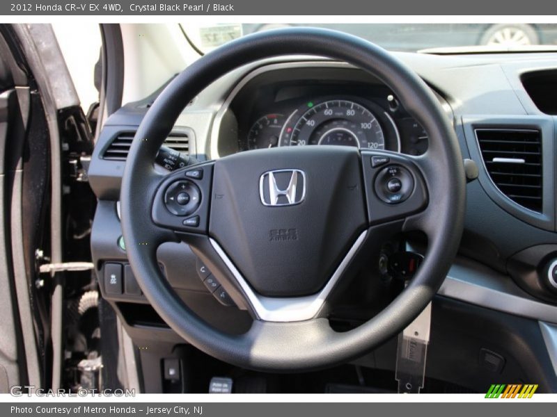 Crystal Black Pearl / Black 2012 Honda CR-V EX 4WD
