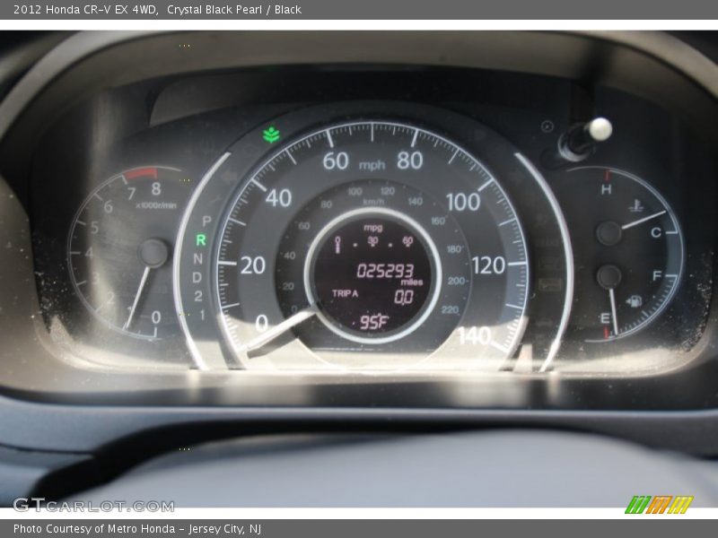 Crystal Black Pearl / Black 2012 Honda CR-V EX 4WD