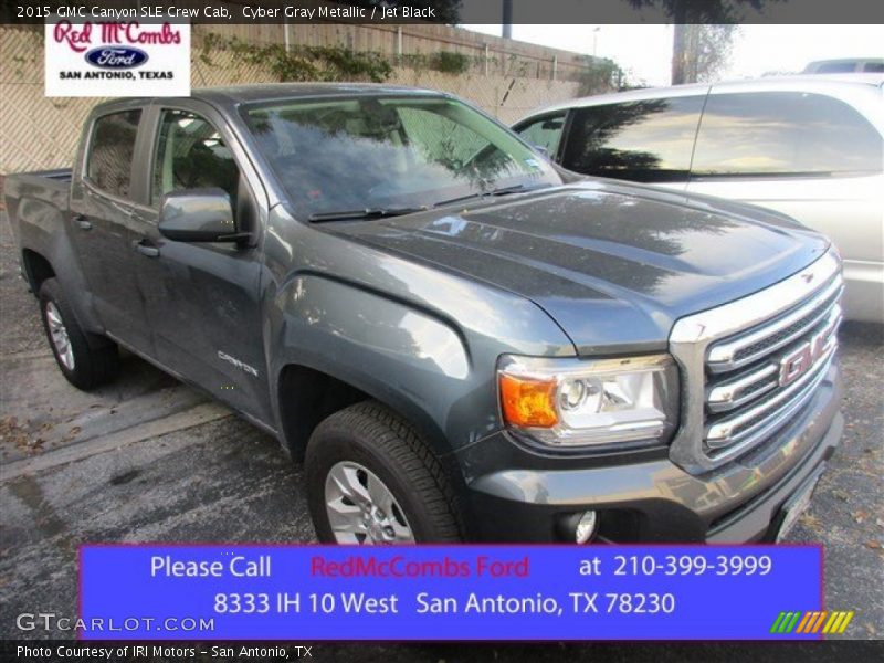 Cyber Gray Metallic / Jet Black 2015 GMC Canyon SLE Crew Cab