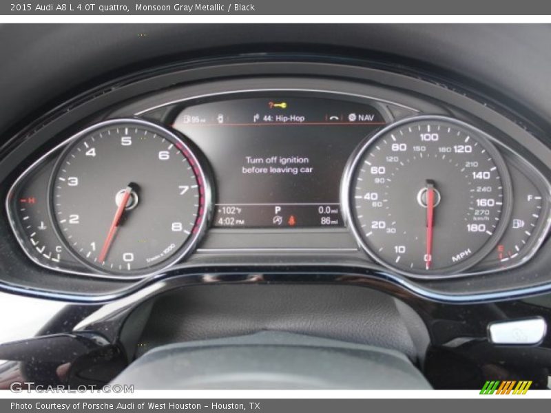 Monsoon Gray Metallic / Black 2015 Audi A8 L 4.0T quattro