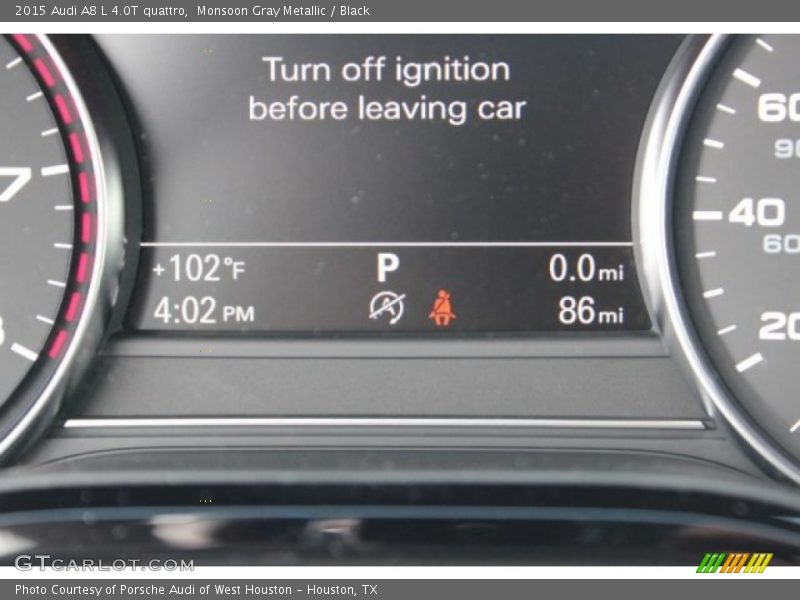 Monsoon Gray Metallic / Black 2015 Audi A8 L 4.0T quattro