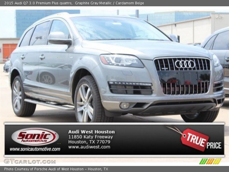 Graphite Gray Metallic / Cardamom Beige 2015 Audi Q7 3.0 Premium Plus quattro