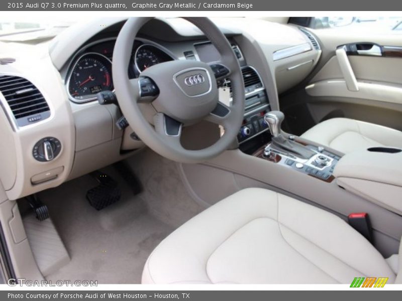 Graphite Gray Metallic / Cardamom Beige 2015 Audi Q7 3.0 Premium Plus quattro