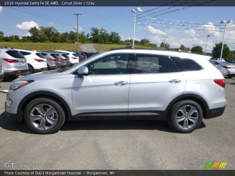 Circuit Silver / Gray 2016 Hyundai Santa Fe SE AWD