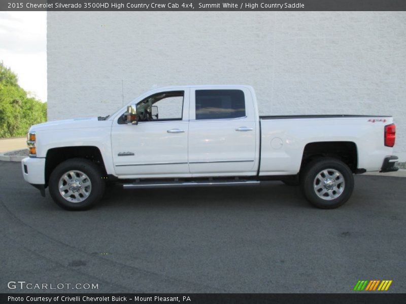 Summit White / High Country Saddle 2015 Chevrolet Silverado 3500HD High Country Crew Cab 4x4