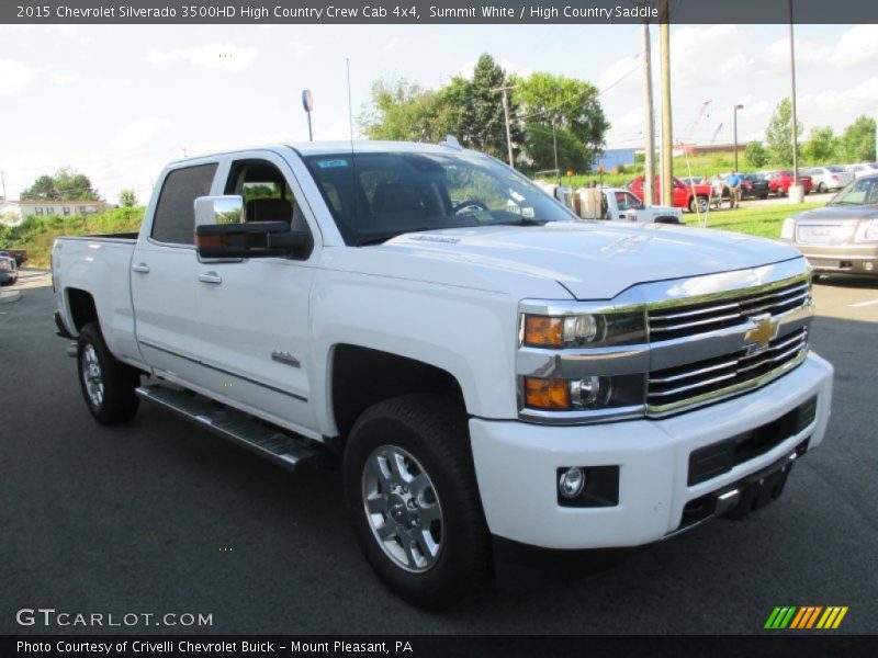 Summit White / High Country Saddle 2015 Chevrolet Silverado 3500HD High Country Crew Cab 4x4