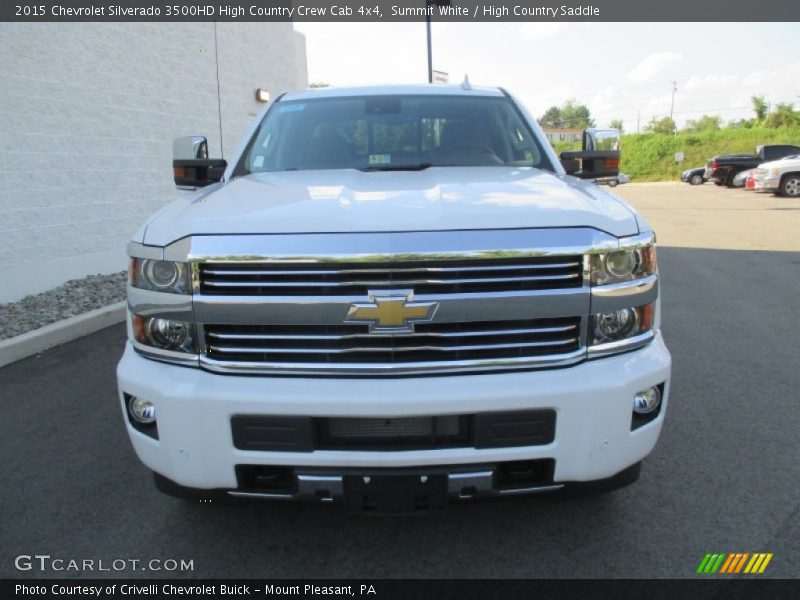Summit White / High Country Saddle 2015 Chevrolet Silverado 3500HD High Country Crew Cab 4x4
