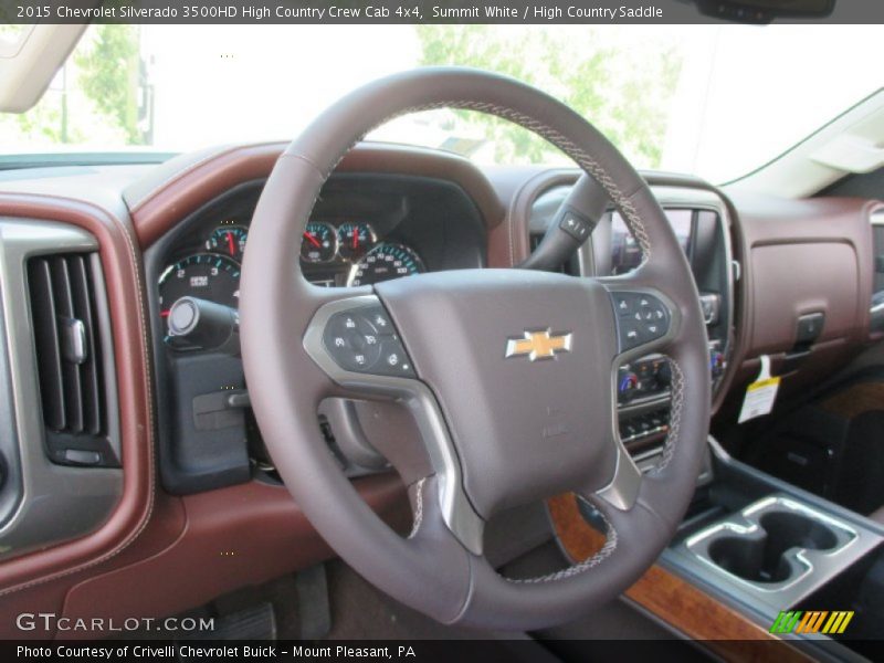 Summit White / High Country Saddle 2015 Chevrolet Silverado 3500HD High Country Crew Cab 4x4