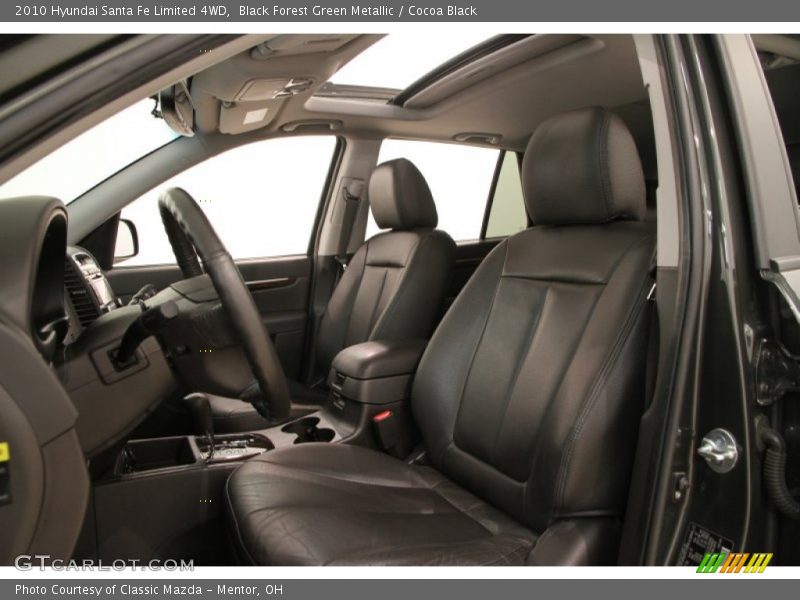 Black Forest Green Metallic / Cocoa Black 2010 Hyundai Santa Fe Limited 4WD