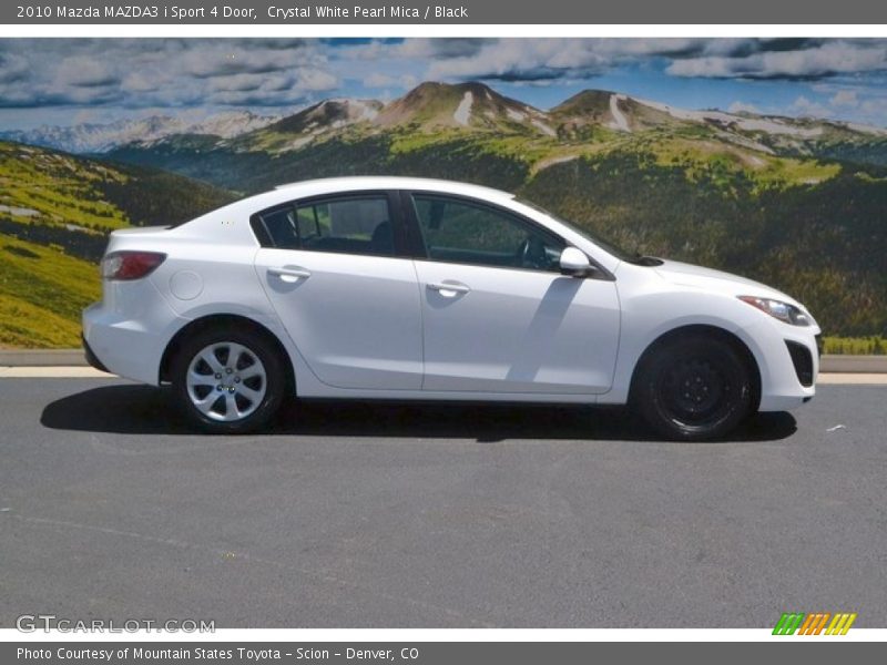 Crystal White Pearl Mica / Black 2010 Mazda MAZDA3 i Sport 4 Door