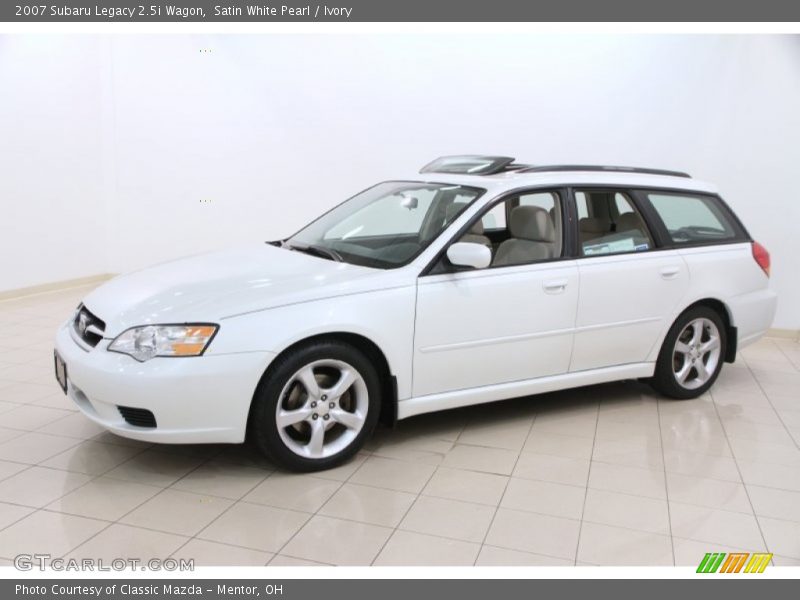 Satin White Pearl / Ivory 2007 Subaru Legacy 2.5i Wagon