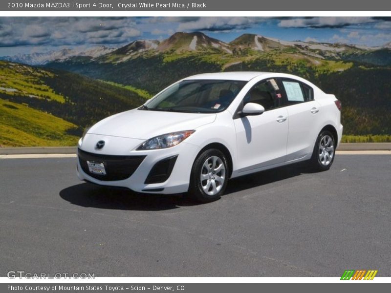 Crystal White Pearl Mica / Black 2010 Mazda MAZDA3 i Sport 4 Door