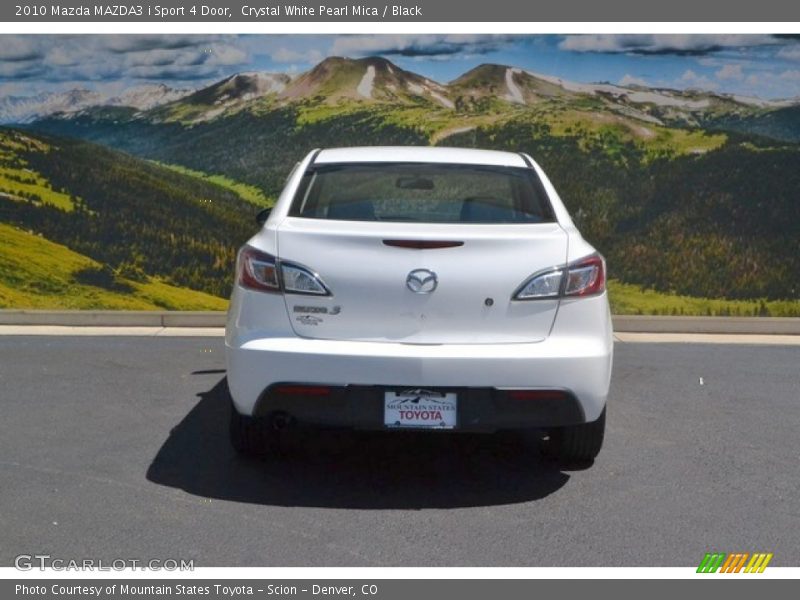 Crystal White Pearl Mica / Black 2010 Mazda MAZDA3 i Sport 4 Door