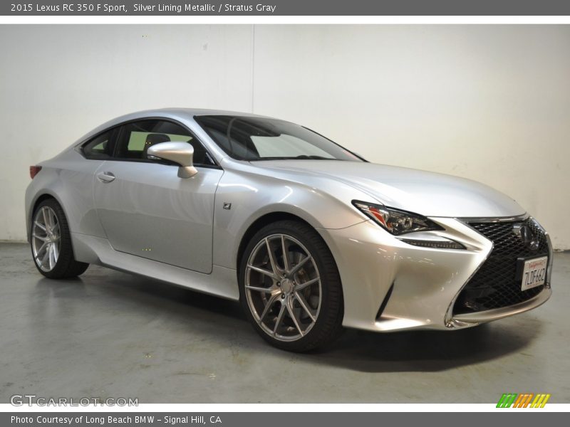 Silver Lining Metallic / Stratus Gray 2015 Lexus RC 350 F Sport