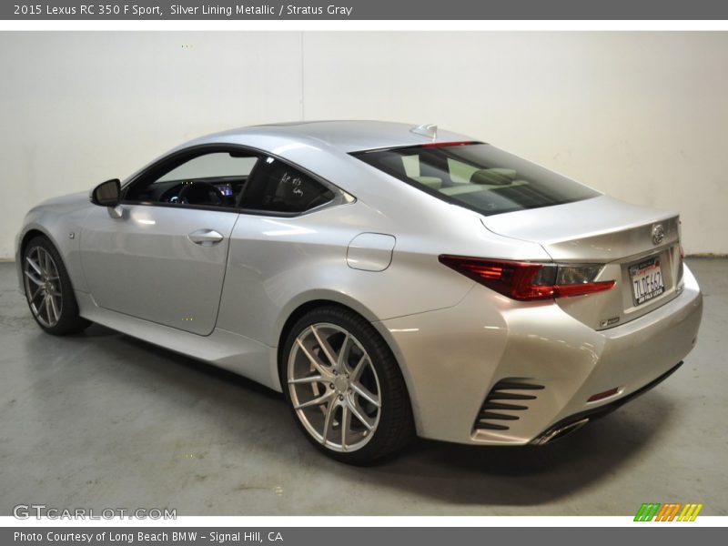 Silver Lining Metallic / Stratus Gray 2015 Lexus RC 350 F Sport