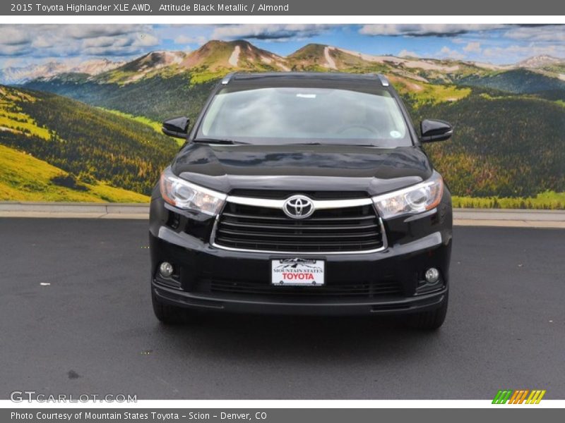Attitude Black Metallic / Almond 2015 Toyota Highlander XLE AWD