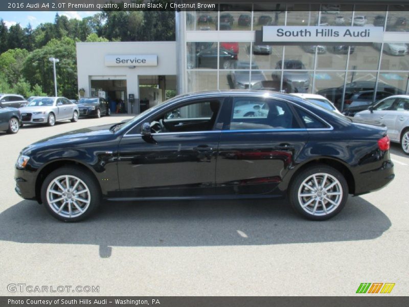 Brilliant Black / Chestnut Brown 2016 Audi A4 2.0T Premium quattro