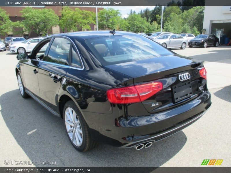 Brilliant Black / Chestnut Brown 2016 Audi A4 2.0T Premium quattro