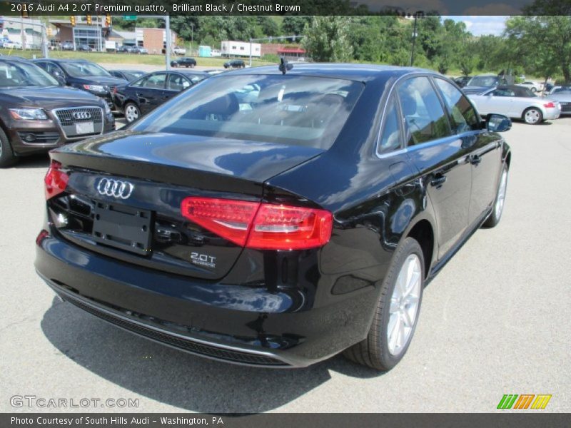 Brilliant Black / Chestnut Brown 2016 Audi A4 2.0T Premium quattro