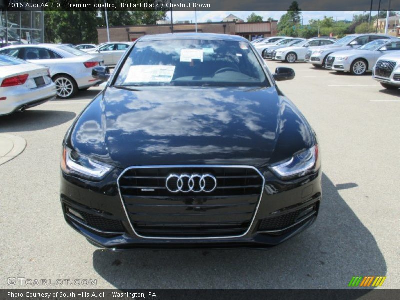 Brilliant Black / Chestnut Brown 2016 Audi A4 2.0T Premium quattro