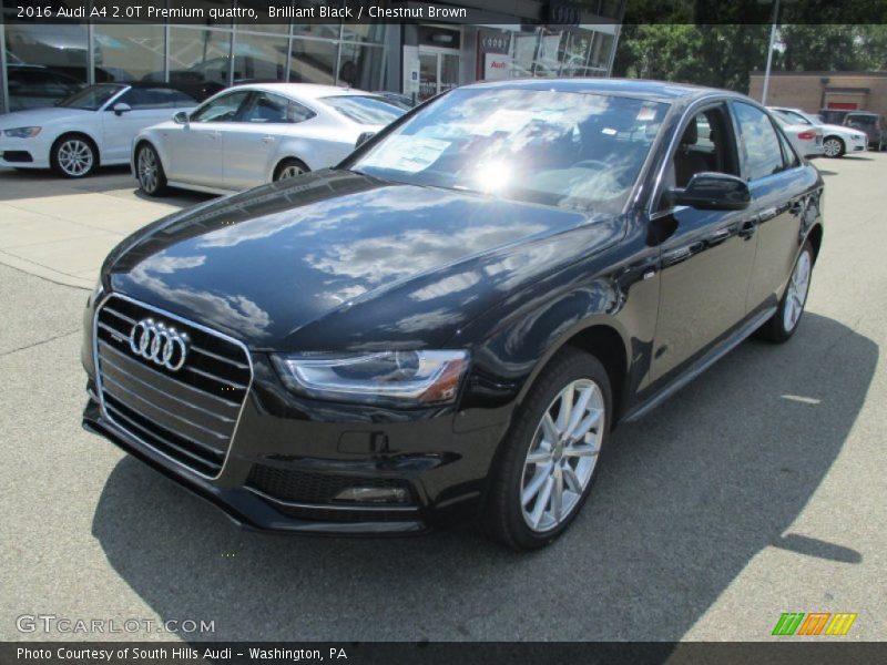 Brilliant Black / Chestnut Brown 2016 Audi A4 2.0T Premium quattro