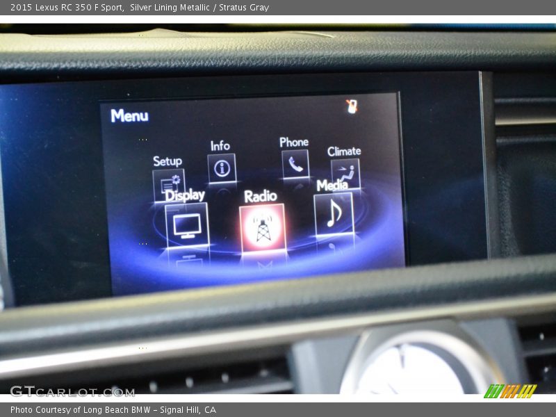 Silver Lining Metallic / Stratus Gray 2015 Lexus RC 350 F Sport