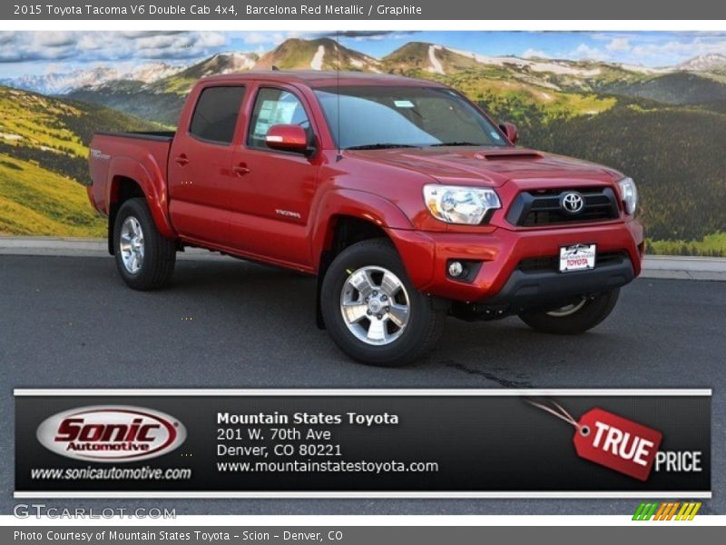 Barcelona Red Metallic / Graphite 2015 Toyota Tacoma V6 Double Cab 4x4