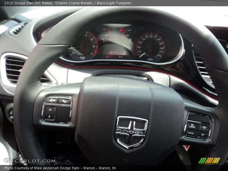 Granite Crystal Metallic / Black/Light Tungsten 2016 Dodge Dart SXT Rallye
