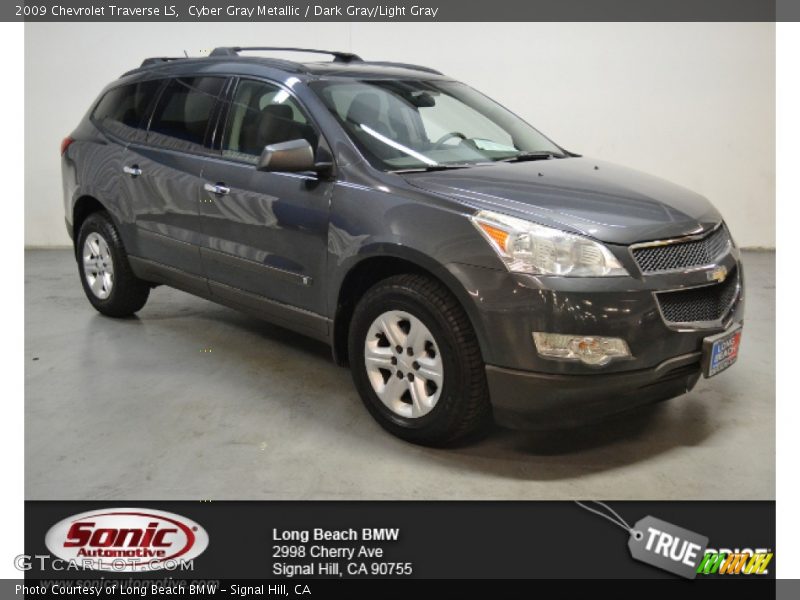 Cyber Gray Metallic / Dark Gray/Light Gray 2009 Chevrolet Traverse LS