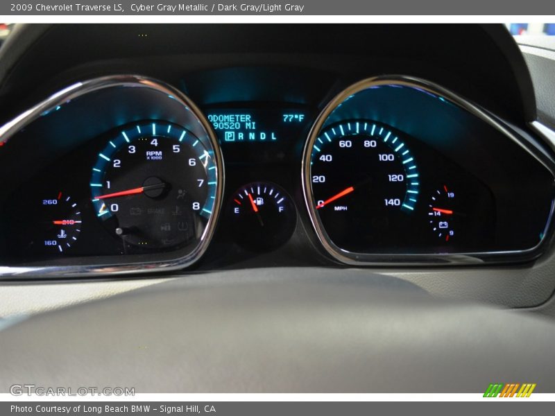Cyber Gray Metallic / Dark Gray/Light Gray 2009 Chevrolet Traverse LS