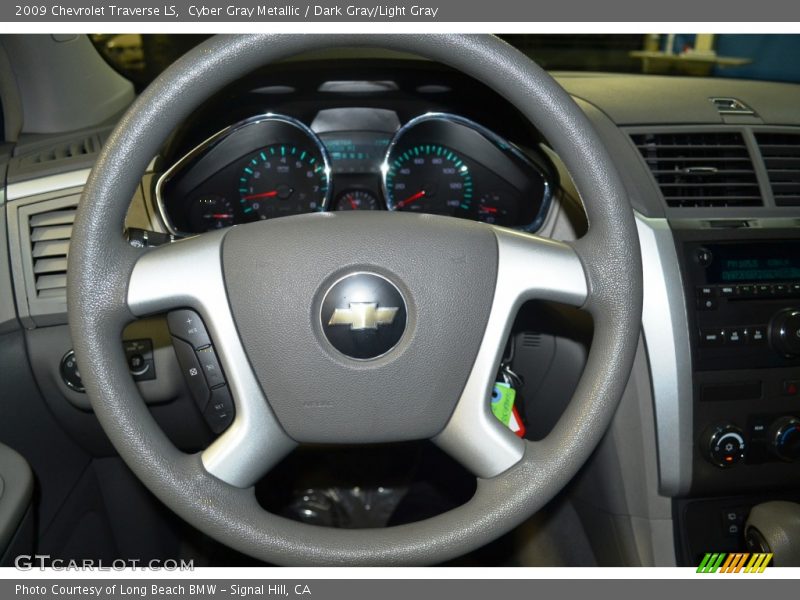 Cyber Gray Metallic / Dark Gray/Light Gray 2009 Chevrolet Traverse LS