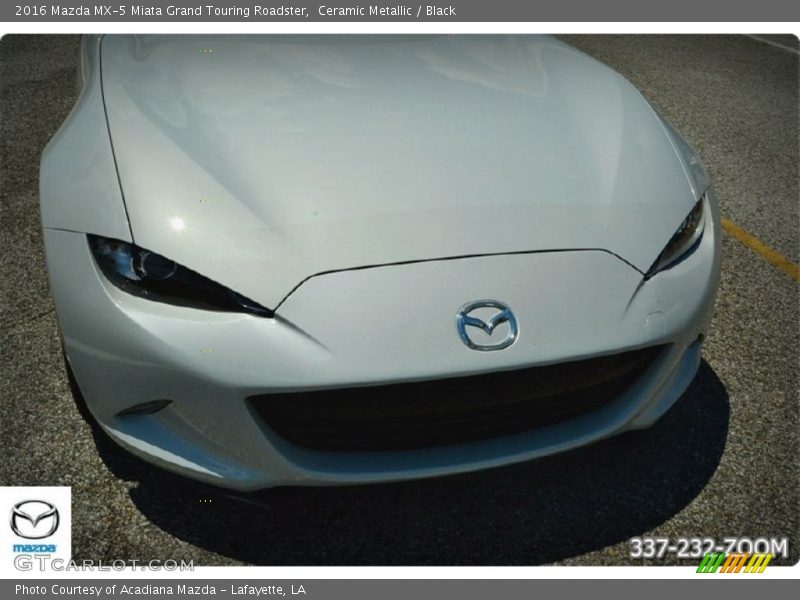 Ceramic Metallic / Black 2016 Mazda MX-5 Miata Grand Touring Roadster